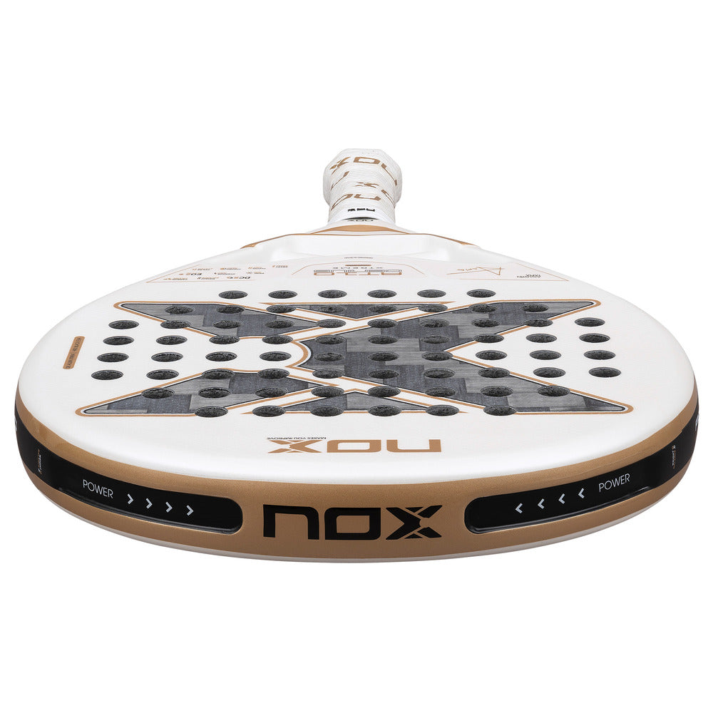 Nox AT10 Genius 12K Alum Xtreme (White) By Agustin Tapia Padel Racket (2026)