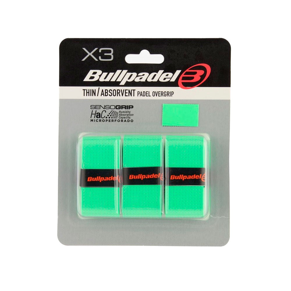 Bullpadel Perforated Overgrips 3 Pack - Green